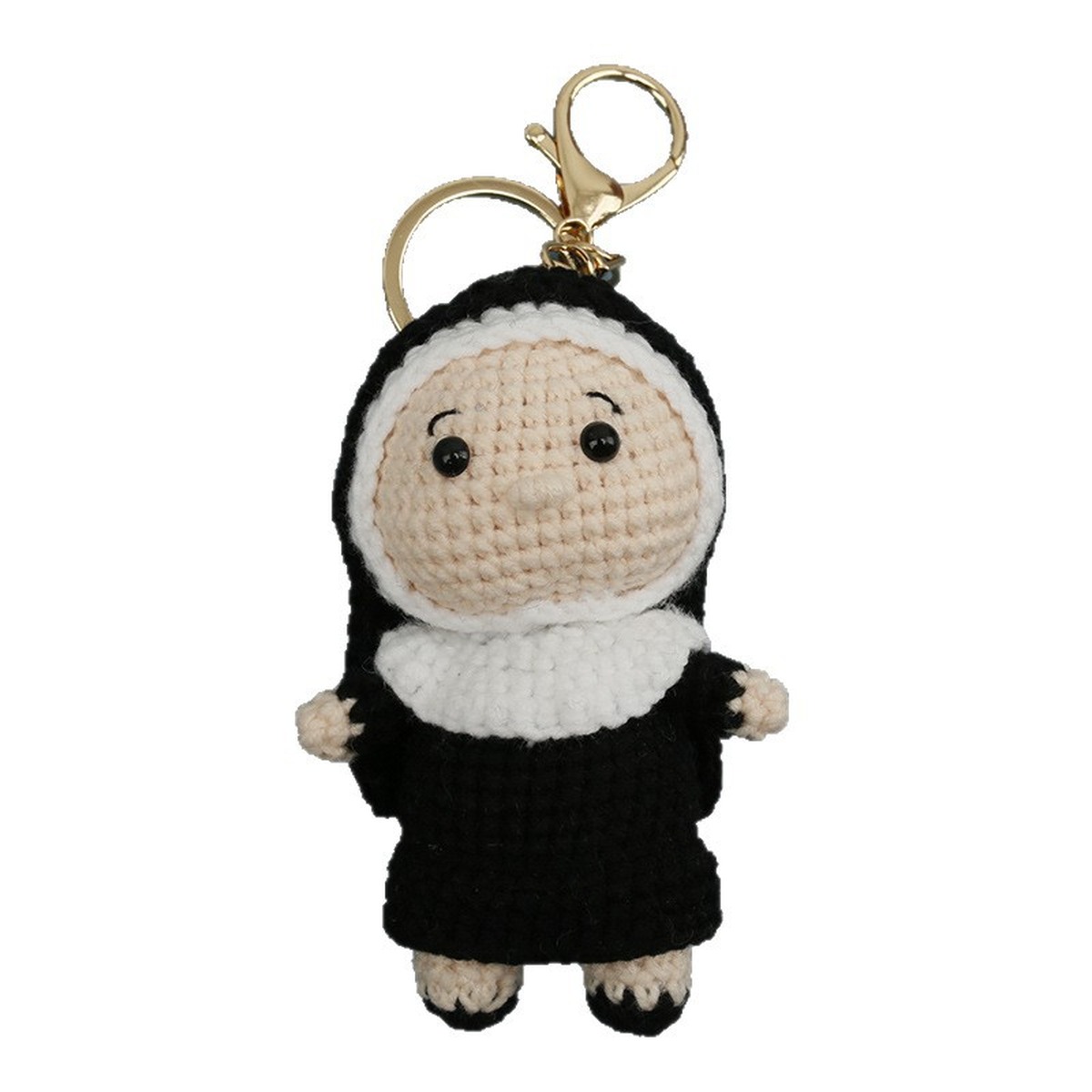 Jesus Crochet Keychain centered on a clean product background