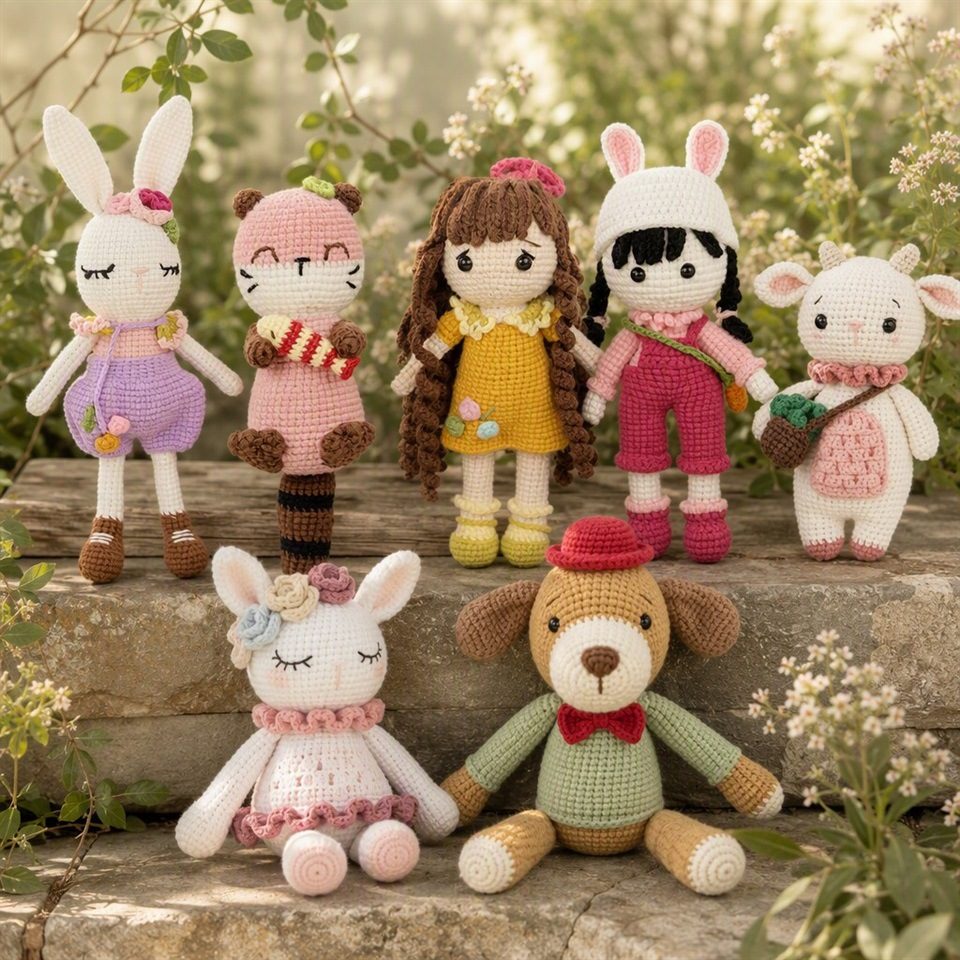 Woodland Friends Crochet Doll Collection product view 3