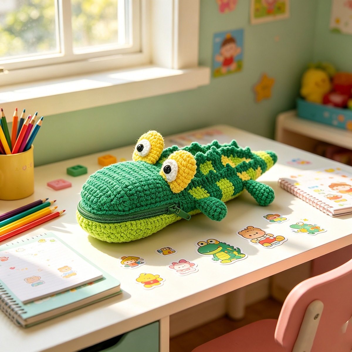 Crocodile Crochet Pencil Case product view 3