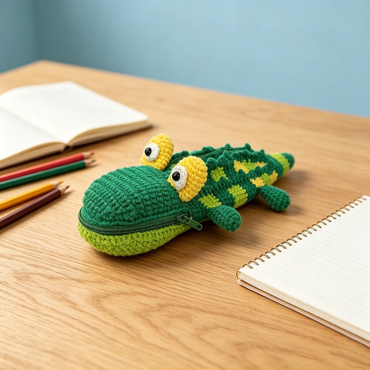 Crocodile Crochet Pencil Case product view 4