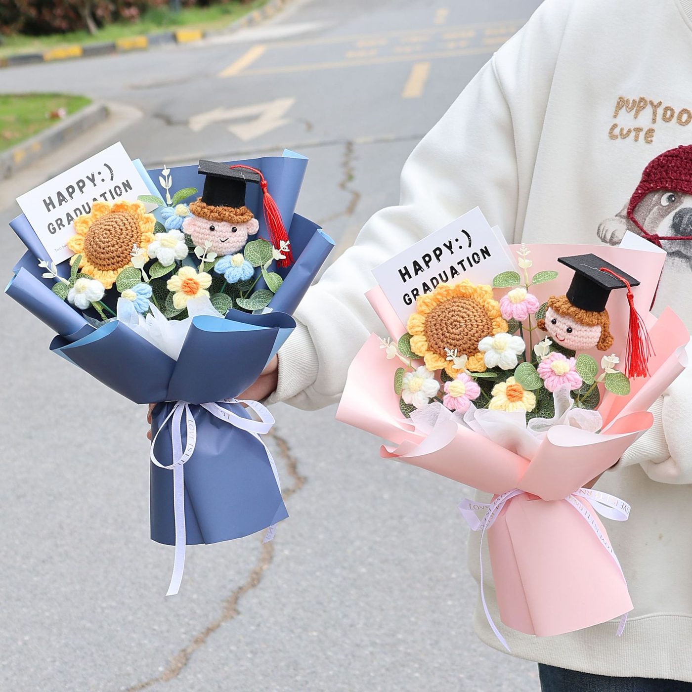 Graduation Celebration Crochet Bouquet product view 15