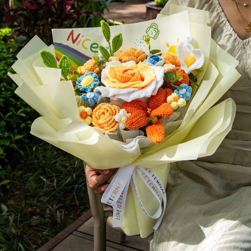 Grand Garden Crochet Bouquet shown in a clean product photograph