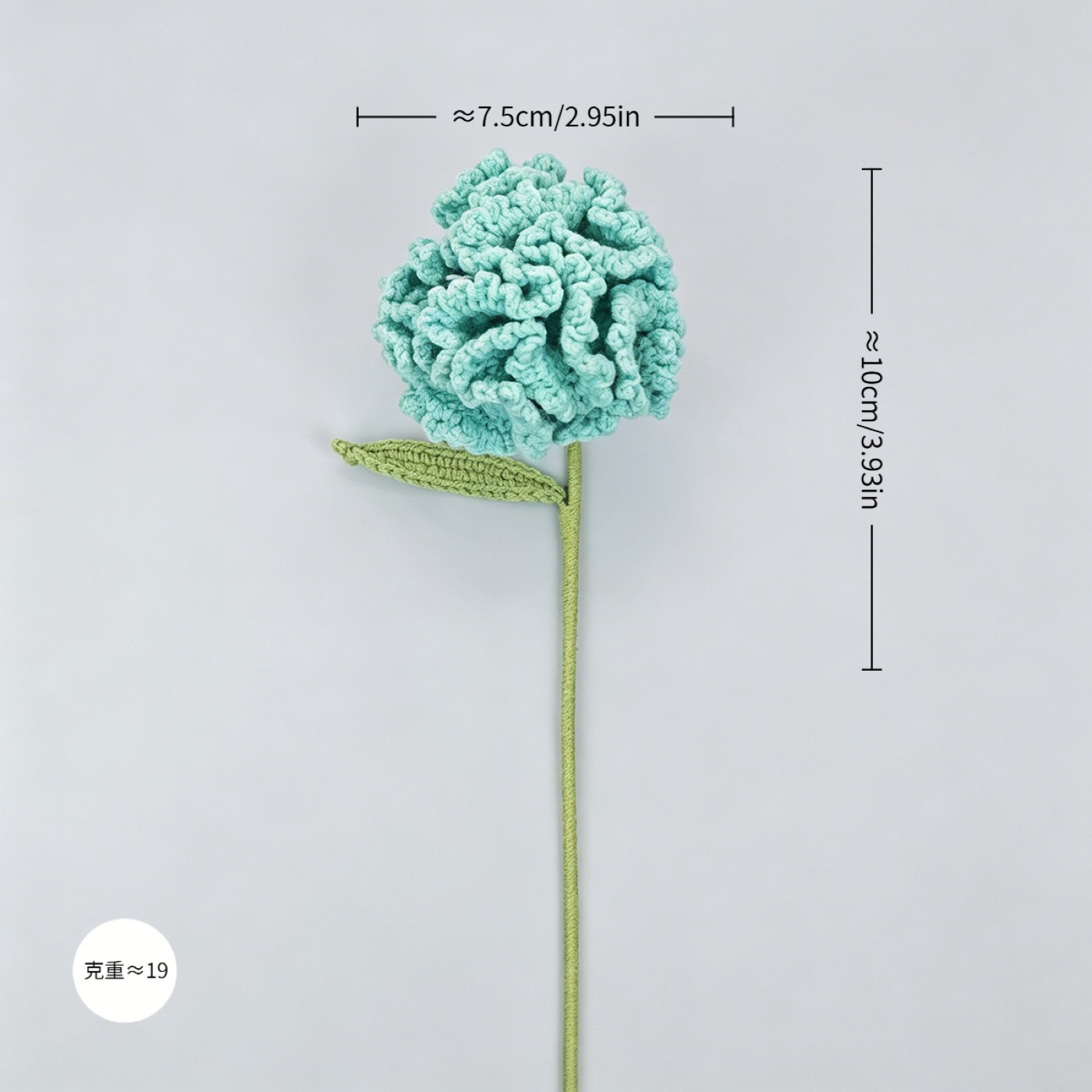 Carnation Crochet Stem view 5
