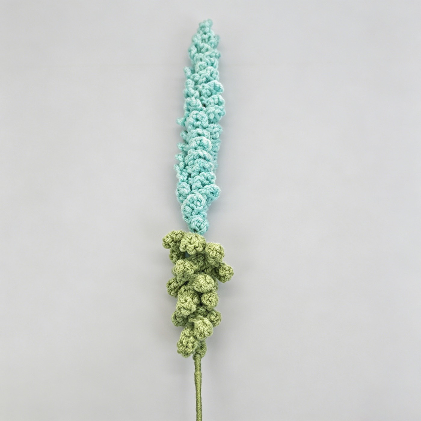Lavender Crochet Stem on a clean pastel product background