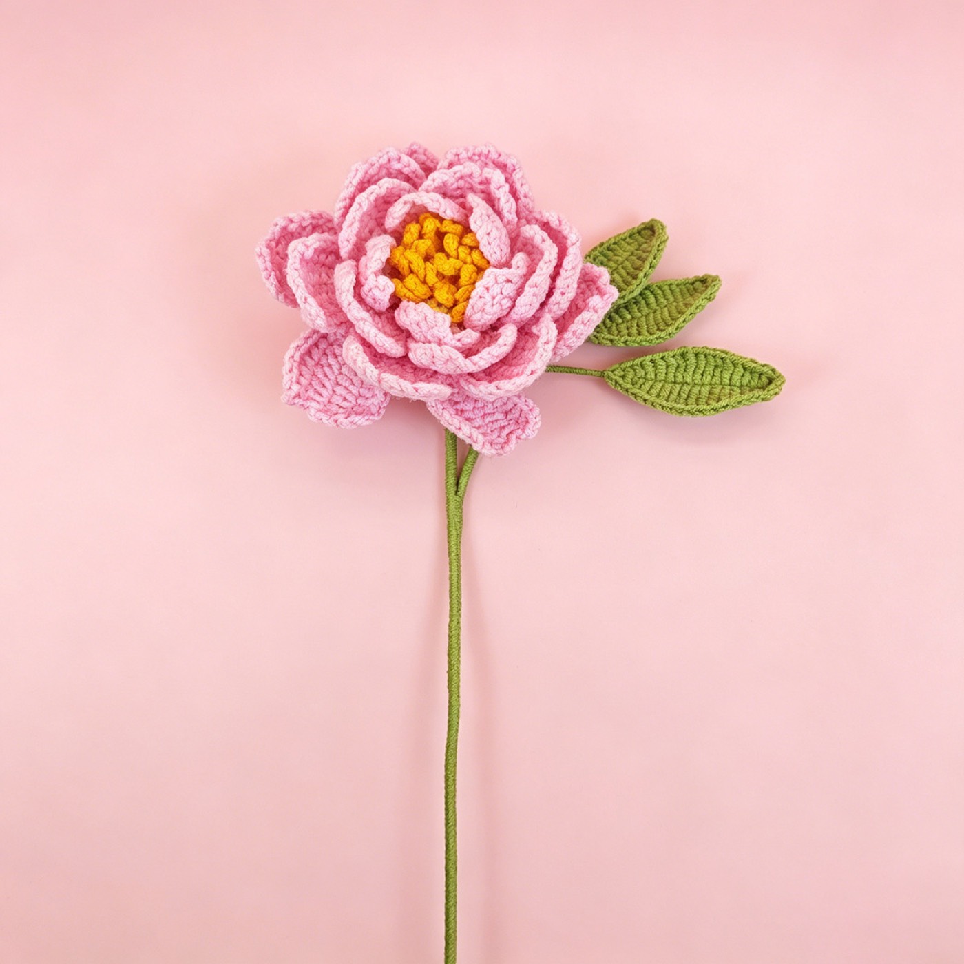 Peony Crochet Stem view 2