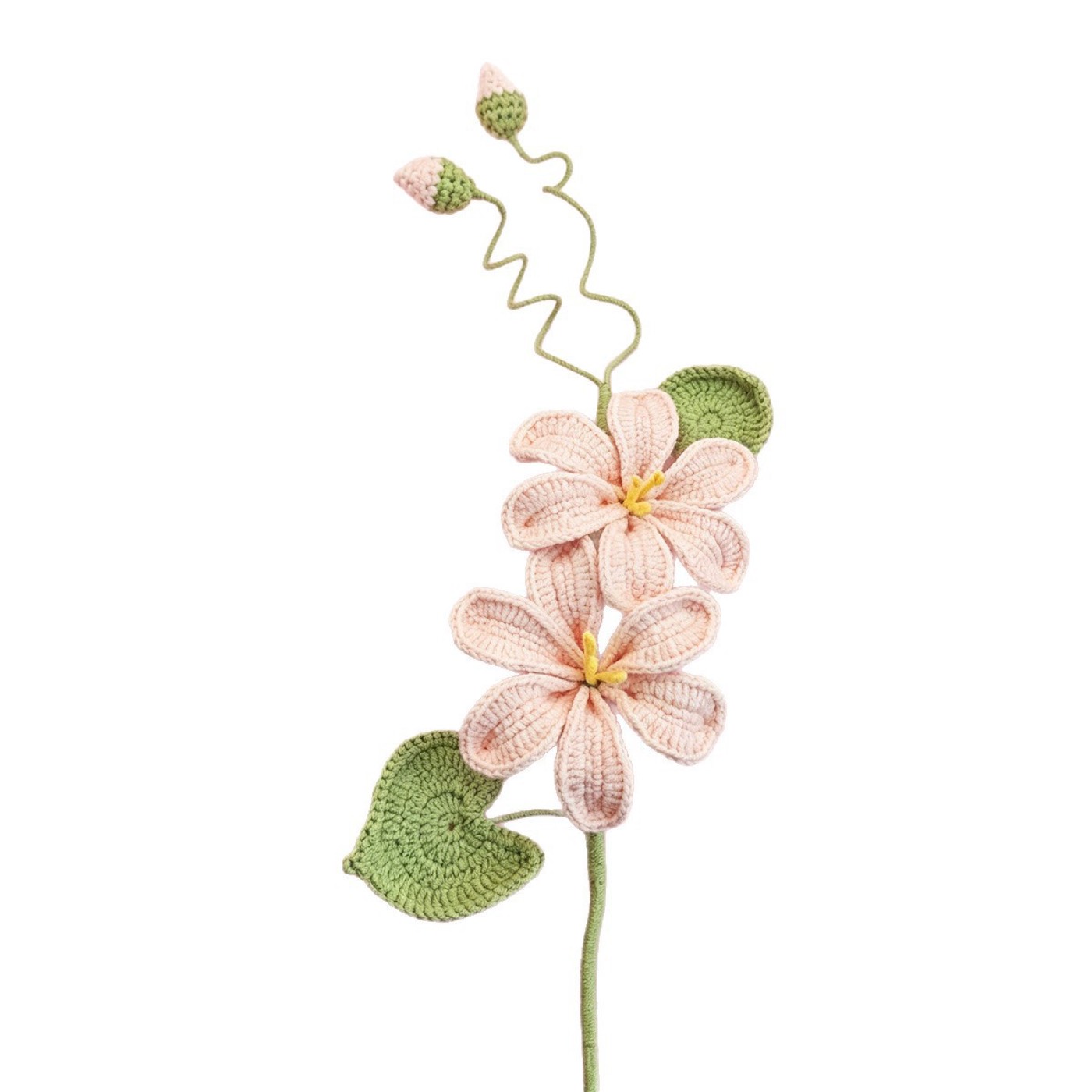 Pink Bloom Crochet Stem view 4