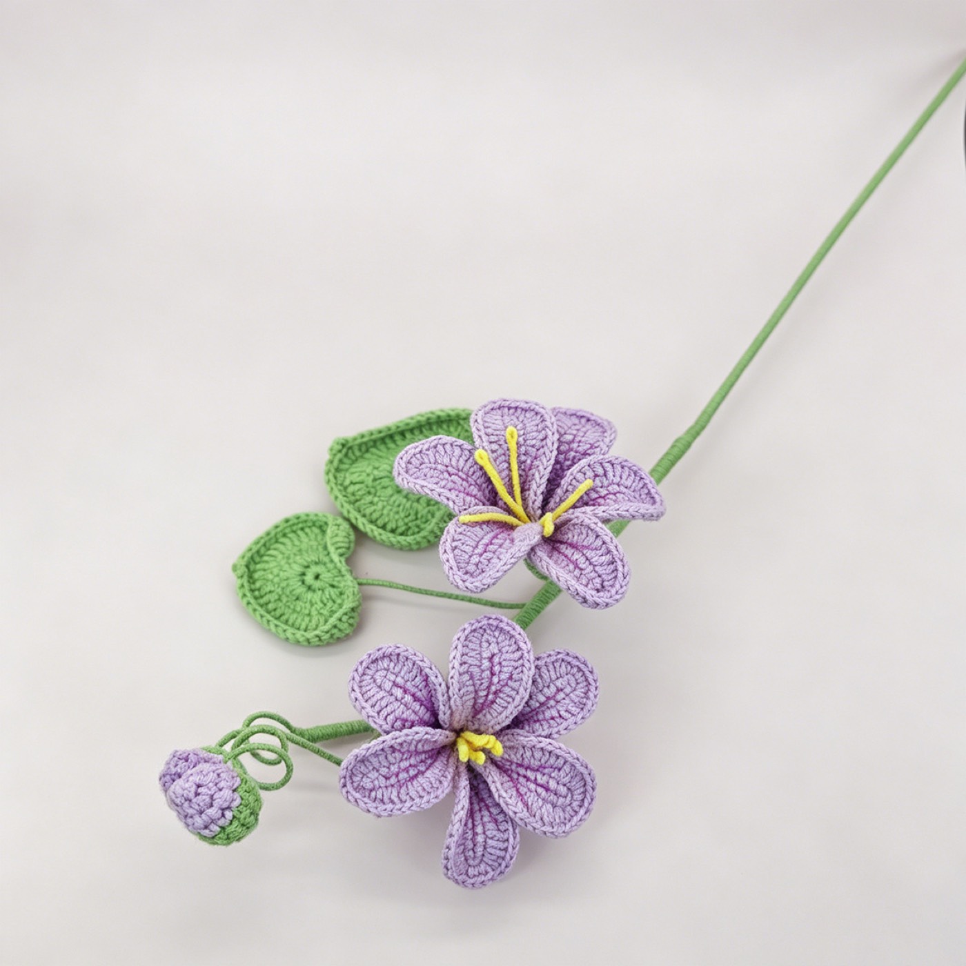Pink Bloom Crochet Stem view 8