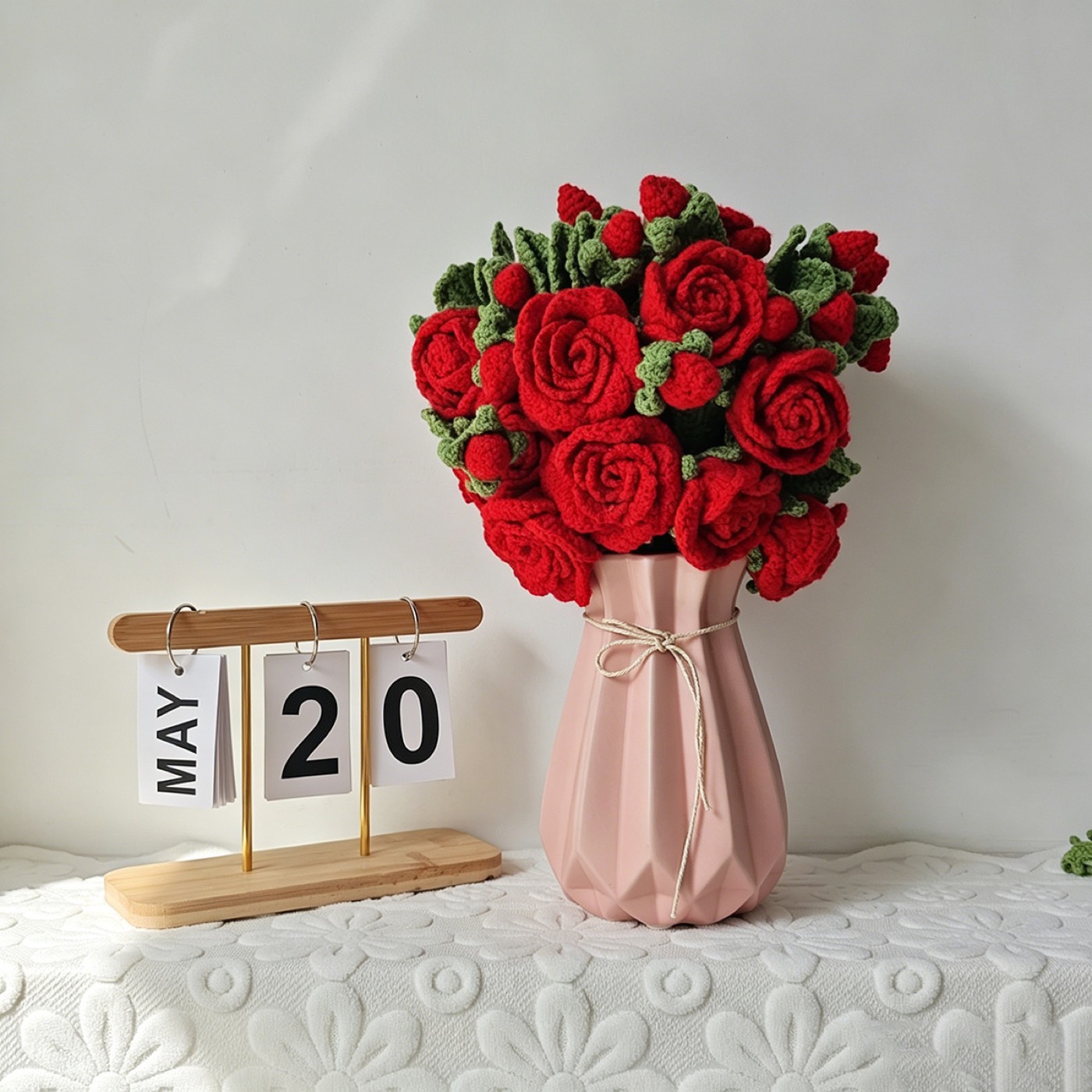 Rose Crochet Stem view 2
