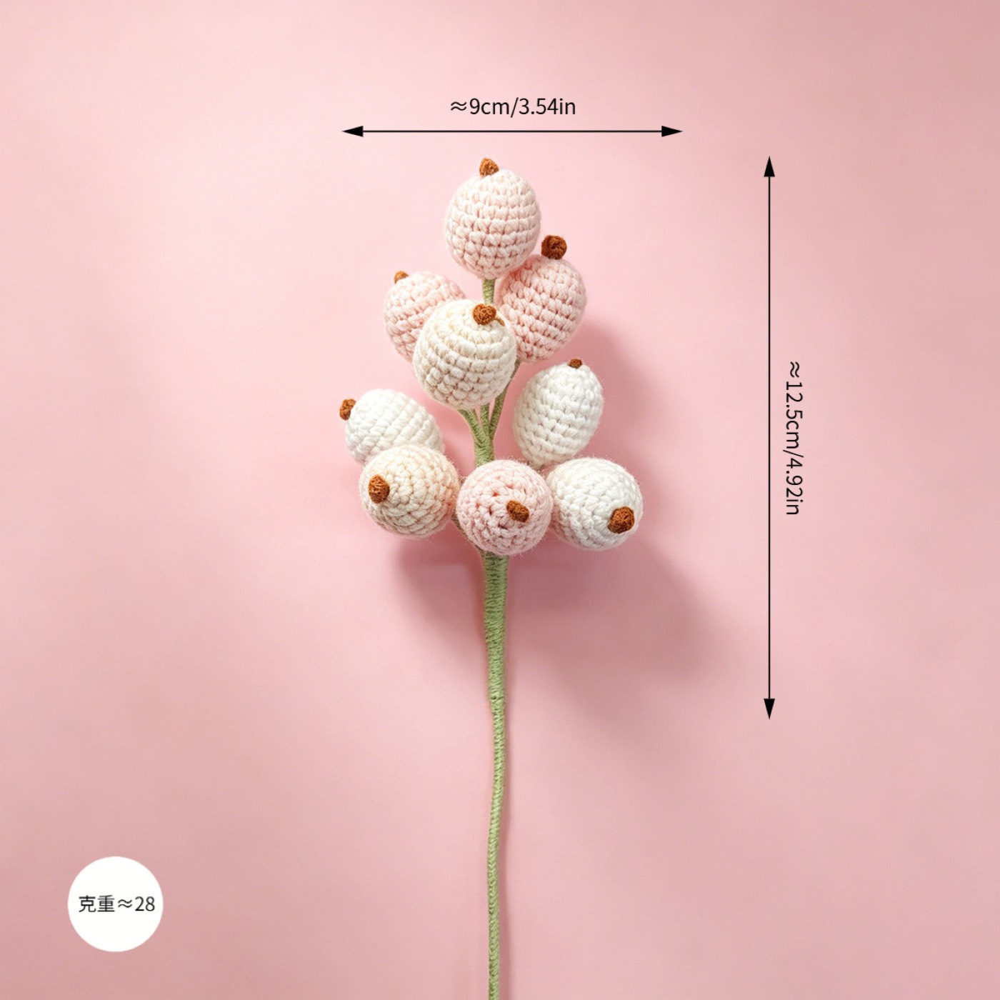 Snowberry Crochet Stem view 5