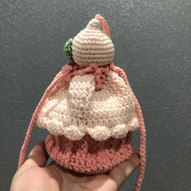 Cupcake Crochet Drawstring Bag product view 11