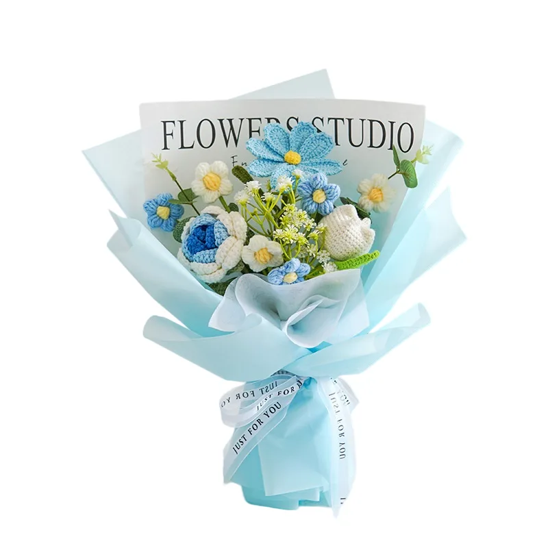 Lavender Flower Studio Crochet Bouquet shown in a clean product photograph